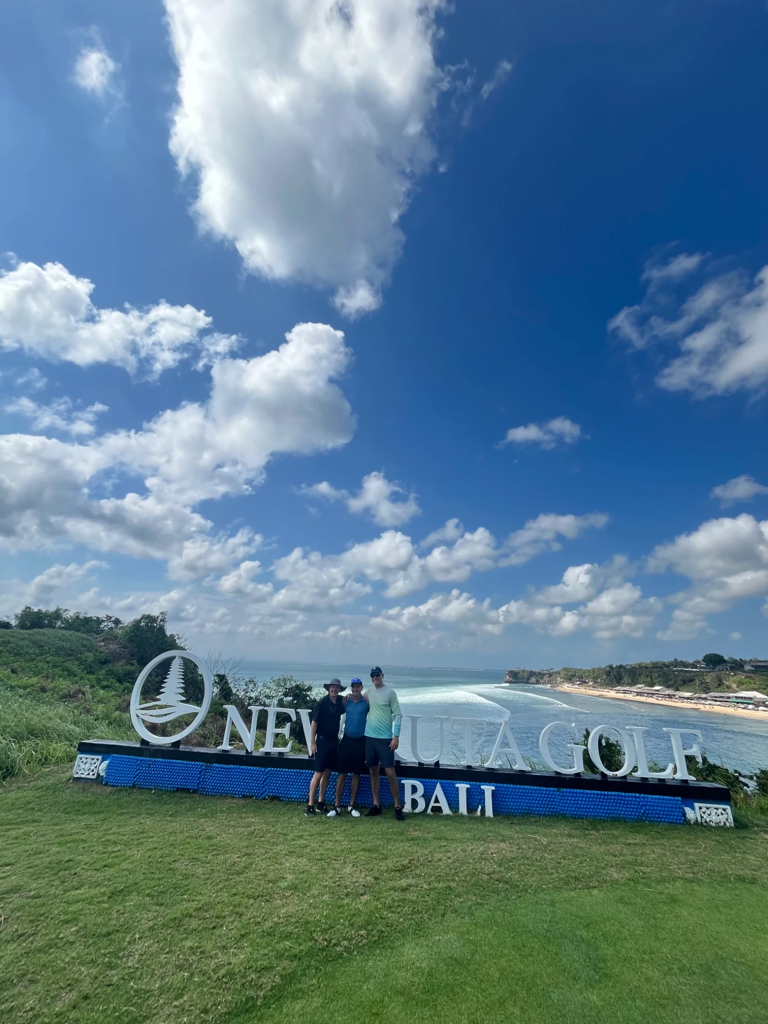 Matthew Carney and friends at New Kuta Golf in Bali